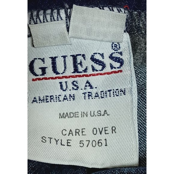 Vintage Guess Jeans Womens Size 28 Made in USA Dark Blue Wash Stretch Denim - Picture 7 of 10